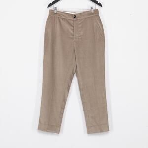 Ami Elasticated Corduroy Trousers Beige Size 44FR 34US